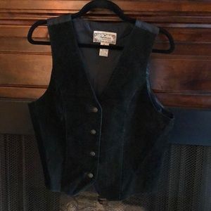 Sophisticates by Jonathan Martin Vintage Suede Vest | Black | Size M
